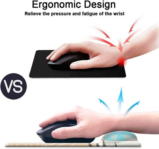 Ergonomic Mouse Pad with Wrist Support Gel Mouse Pad with Wrist Rest, Comfortable Computer Pad for Laptop, Pain Relief Mousepad with Non-Slip Rubber Base, 9 X 10 In,Plants