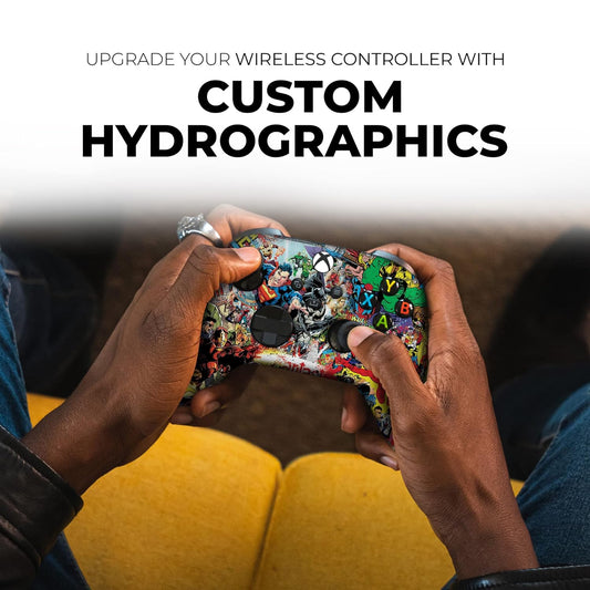 Comics Custom X-Box Controller Wireless Compatible with X-Box One/X-Box Series X/S by | Proudly Customized in USA with Permanent HYDRO-DIP Printing (NOT JUST a SKIN)