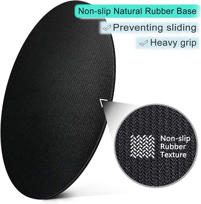 round Mouse Pad with Stitched Edge Premium-Textured Waterproof Non-Slip Rubber Base Desktop Protection Mat Diameter 8.7 Inches, Green Marble Texture